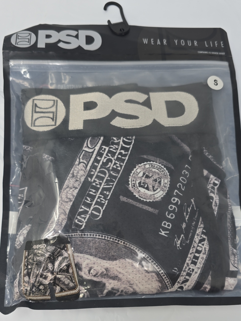 PSD Men’s Black & White Money Print Boxer Briefs